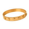Wholesale Titanium Steel Fiveleaf Flower Bracelet For Female With 18K Gold Electroplating Nonfading And Niche Exquisite Temperament Geometric Style