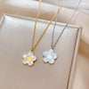 Wholesale Titanium Steel Fivepointed Star Fritillaria Minimalist Style Electroplated Necklace For Unisex
