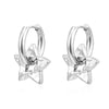 Wholesale Titanium Steel Fivepointed Star Pendant Earrings For Women Gold Plated Simple Allmatch