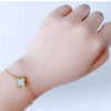 Wholesale Titanium Steel Flower Clover Doublesided Electroplated Waterproof Sweatproof Colorfast Women's Bracelet