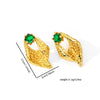 Wholesale Titanium Steel Flower Diamond Elegant Vintage Women's Earrings With Electroplating