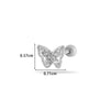 Wholesale Titanium Steel Flower Pattern Electroplated Women's Cartilage Earrings