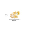 Wholesale Titanium Steel Flower Pattern Electroplated Women's Cartilage Earrings