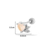 Wholesale Titanium Steel Flower Pattern Electroplated Women's Cartilage Earrings