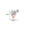 Wholesale Titanium Steel Flower Pattern Electroplated Women's Cartilage Earrings
