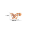 Wholesale Titanium Steel Flower Pattern Electroplated Women's Cartilage Earrings