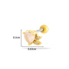 Wholesale Titanium Steel Flower Pattern Electroplated Women's Cartilage Earrings