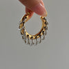 Wholesale Titanium Steel Flower Pattern Vintage Style Electroplated Earrings For Women