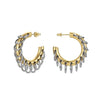 Wholesale Titanium Steel Flower Pattern Vintage Style Electroplated Earrings For Women