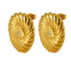 Wholesale Titanium Steel Flower Retro Fashion Electroplated Earrings For Women
