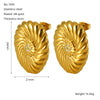 Wholesale Titanium Steel Flower Retro Fashion Electroplated Earrings For Women