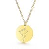 Wholesale Titanium Steel Flower Round Pendant Necklace Gold Inlaid Trendy Elegant