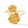 Wholesale Titanium Steel Flower Shape Open Bracelet For Women 18K Gold Plated Electroplated