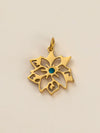 Wholesale Titanium Steel Flower Square Birthstone Pendant Necklace For Women With Electroplating