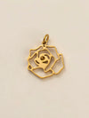 Wholesale Titanium Steel Flower Square Birthstone Pendant Necklace For Women With Electroplating