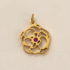 Wholesale Titanium Steel Flower Square Birthstone Pendant Necklace For Women With Electroplating
