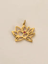Wholesale Titanium Steel Flower Square Birthstone Pendant Necklace For Women With Electroplating