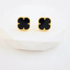 Wholesale Titanium Steel Flower Stud Earrings For Women Electroplated With High Quality And Advanced Sense