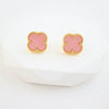 Wholesale Titanium Steel Flower Stud Earrings For Women Electroplated With High Quality And Advanced Sense