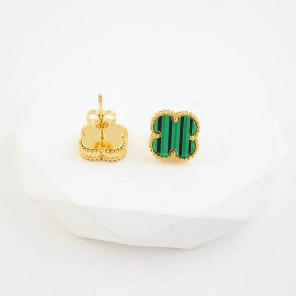 Wholesale Titanium Steel Flower Stud Earrings For Women Electroplated With High Quality And Advanced Sense