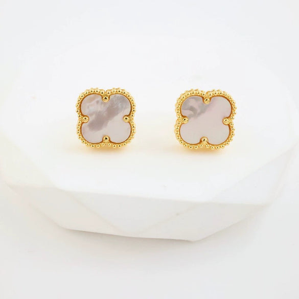 Wholesale Titanium Steel Flower Stud Earrings For Women Electroplated With High Quality And Advanced Sense