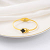 Wholesale Titanium Steel Fourleaf Clover Bracelet Electroplated Simple Fashion For Women