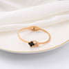 Wholesale Titanium Steel Fourleaf Clover Bracelet Electroplated Simple Fashion For Women