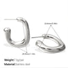 Wholesale 316L Stainless Steel G Shape Gold Plated Geometric Fashion Women's Earrings