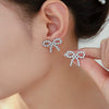 Wholesale 316L Stainless Steel Geometric And Bow Shape Earrings With Electroplating For Women