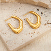 Wholesale Titanium Steel Geometric And Flower Earrings 18K Gold Plated Stainless Steel Fashion For Women
