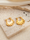 Wholesale Titanium Steel Geometric And Flower Earrings 18K Gold Plated Stainless Steel Fashion For Women
