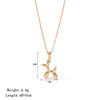 Wholesale Titanium Steel Geometric Balloon Dog Necklace For Women Electroplated O Word Chain Simple Style