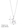 Wholesale Titanium Steel Geometric Balloon Dog Necklace For Women Electroplated O Word Chain Simple Style