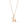 Wholesale Titanium Steel Geometric Balloon Dog Necklace For Women Electroplated O Word Chain Simple Style