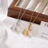 Wholesale Titanium Steel Geometric Balloon Dog Necklace For Women Electroplated O Word Chain Simple Style