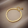 Wholesale Titanium Steel Geometric Beaded Bracelet For Women With Electroplating Treatment