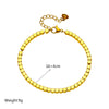 Wholesale Titanium Steel Geometric Beaded Bracelet For Women With Electroplating Treatment