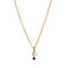 Wholesale Titanium Steel Geometric Birthstone Zircon Necklace Electroplated O Word Chain Unisex