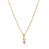 Wholesale Titanium Steel Geometric Birthstone Zircon Necklace Electroplated O Word Chain Unisex