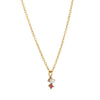 Wholesale Titanium Steel Geometric Birthstone Zircon Necklace Electroplated O Word Chain Unisex