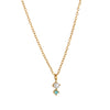 Wholesale Titanium Steel Geometric Birthstone Zircon Necklace Electroplated O Word Chain Unisex