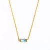 Wholesale Titanium Steel Geometric Birthstone Zircon Necklace With Electroplating For Unisex