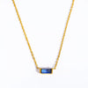 Wholesale Titanium Steel Geometric Birthstone Zircon Necklace With Electroplating For Unisex