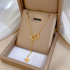 Wholesale Titanium Steel Geometric Cartoon Style Electroplated Cold Necklace For Unisex As Clavicle Chain Accessories