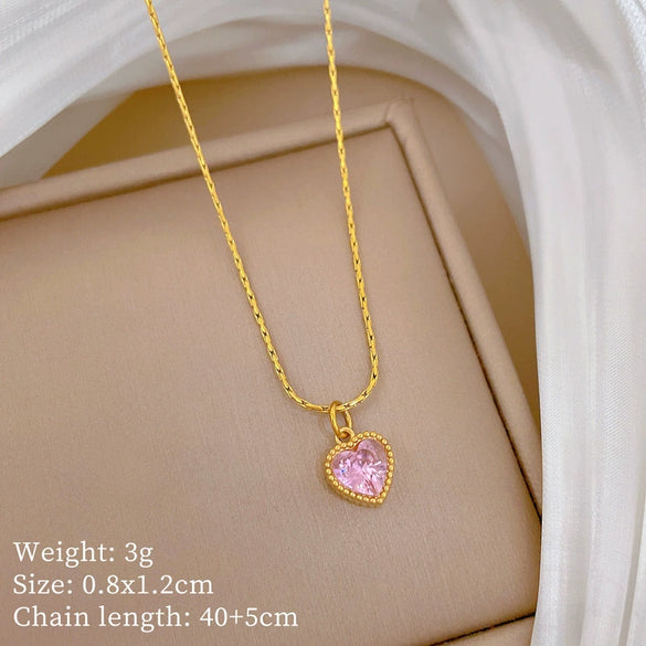 Wholesale Titanium Steel Geometric Cartoon Style Electroplated Cold Necklace For Unisex As Clavicle Chain Accessories