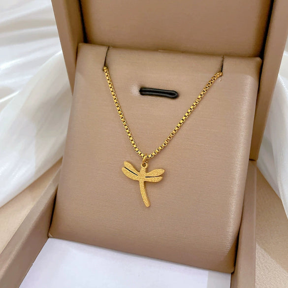 Wholesale Titanium Steel Geometric Cartoon Style Electroplated Cold Necklace For Unisex As Clavicle Chain Accessories