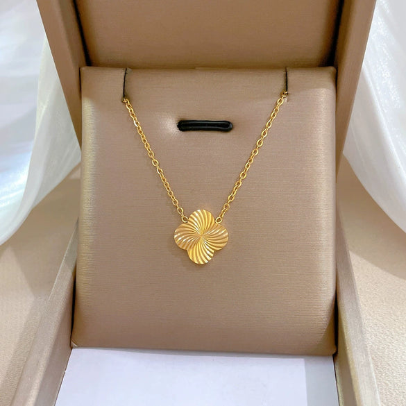 Wholesale Titanium Steel Geometric Cartoon Style Electroplated Cold Necklace For Unisex As Clavicle Chain Accessories
