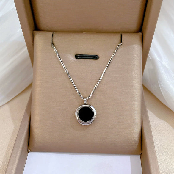 Wholesale Titanium Steel Geometric Cartoon Style Electroplated Cold Necklace For Unisex As Clavicle Chain Accessories