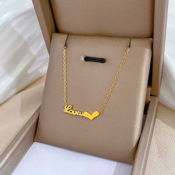 Wholesale Titanium Steel Geometric Cartoon Style Electroplated Cold Necklace For Unisex As Clavicle Chain Accessories