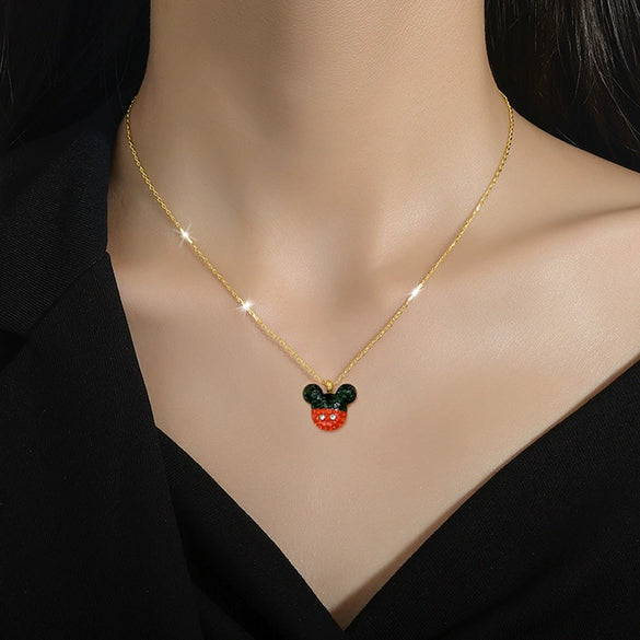 Wholesale Titanium Steel Geometric Cartoon Style Electroplated Women's Necklace